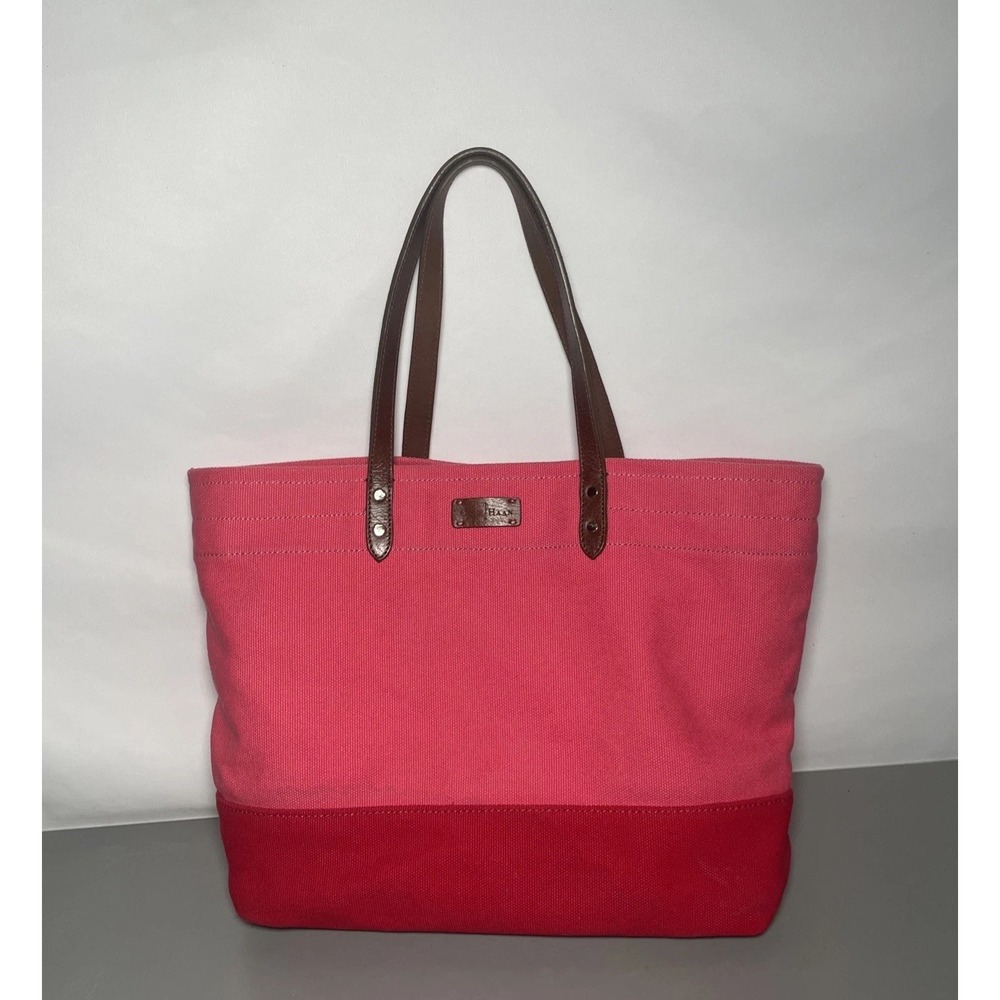 Cole Haan Pink Red Canvas Tote
